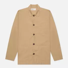 Мужская рубашка Universal Works Bakers Overshirt Poplin, цвет бежевый, размер L