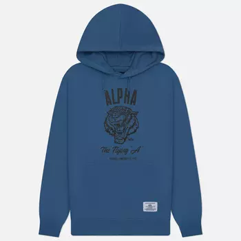 Мужская толстовка Alpha Industries Alpha Tiger Hoodie, цвет синий, размер XXL