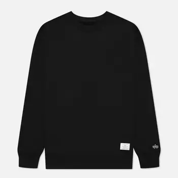 Мужская толстовка Alpha Industries Essential Crew, цвет чёрный, размер XXL
