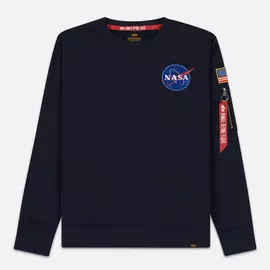 Мужская толстовка Alpha Industries NASA Space Shuttle, цвет синий, размер L