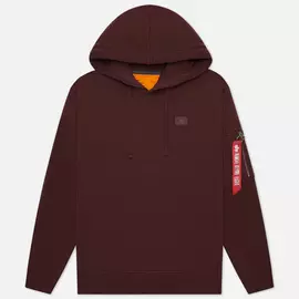 Мужская толстовка Alpha Industries X-Fit Hoody, цвет бордовый, размер XL