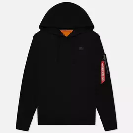 Мужская толстовка Alpha Industries X-Fit Hoody, цвет чёрный, размер L
