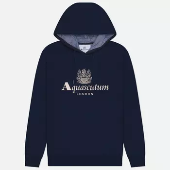 Мужская толстовка Aquascutum Active Big Logo Hoodie, цвет синий, размер XXL