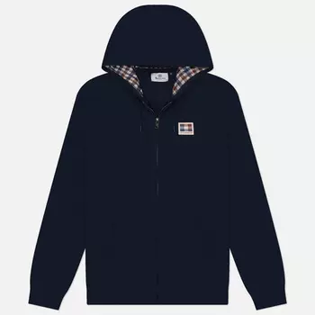 Мужская толстовка Aquascutum Active Patch Full Zip Raglan Hoodie, цвет синий, размер S