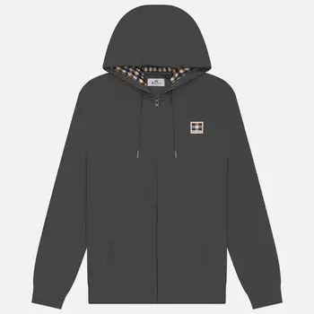 Мужская толстовка Aquascutum Active Patch Full Zip Raglan Hoodie, цвет серый, размер S