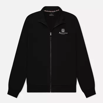 Мужская толстовка Aquascutum Active Small Logo Full Zip Mock Neck Fleece, цвет чёрный, размер XXL