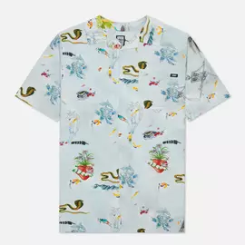 Мужская рубашка Vans Off The Wall Gallery Nathan Kostechko, цвет голубой, размер L