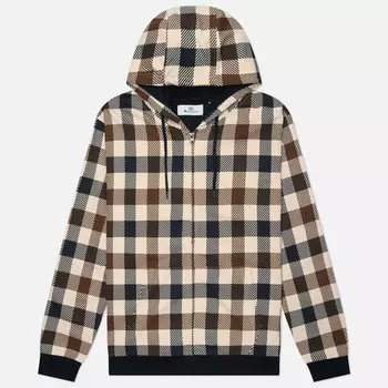 Мужская толстовка Aquascutum Macro Iconic Hoodie, цвет синий, размер XXL