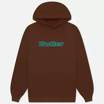 Мужская толстовка Butter Goods Felt Logo Applique Hoodie, цвет коричневый, размер XXL