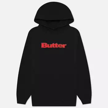 Мужская толстовка Butter Goods Nylon Logo Applique Pullover Hoodie, цвет чёрный, размер L