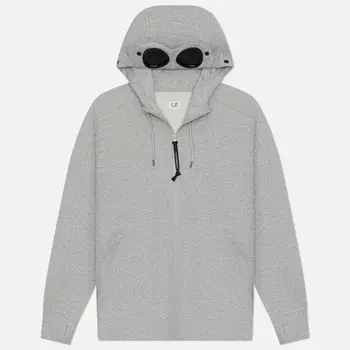 Мужская толстовка C.P. Company Adjustable Hoodie Kangaroo Pocket Lens, цвет серый, размер XXL