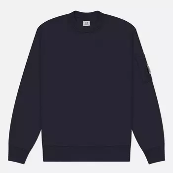Мужская толстовка C.P. Company Cotton Diagonal Fleece Crew Neck, цвет синий, размер S