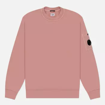 Мужская толстовка C.P. Company Cotton Diagonal Fleece Crew Neck, цвет розовый, размер S