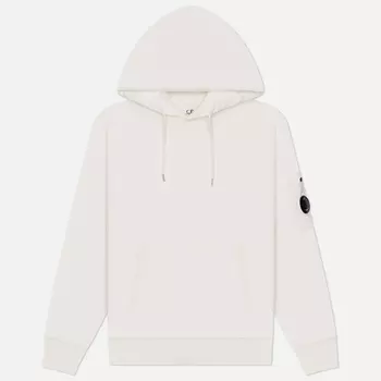 Мужская толстовка C.P. Company Cotton Diagonal Fleece Hoodie, цвет белый, размер S