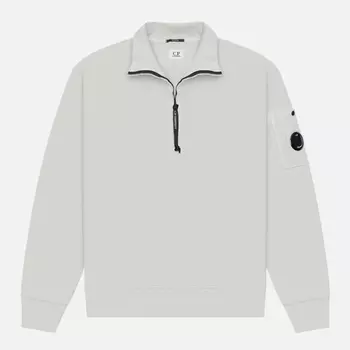 Мужская толстовка C.P. Company Cotton Diagonal Fleece Half Zip, цвет голубой, размер S