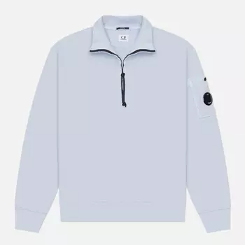 Мужская толстовка C.P. Company Cotton Diagonal Fleece Half Zip, цвет голубой, размер S
