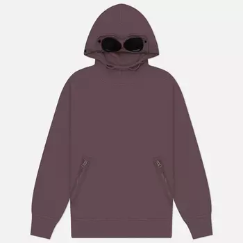 Мужская толстовка C.P. Company Diagonal Raised Fleece Goggle Hooded, цвет фиолетовый, размер S