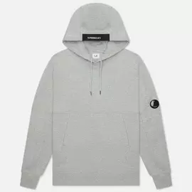 Мужская толстовка C.P. Company Diagonal Raised Fleece Hooded, цвет серый, размер M