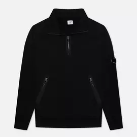 Мужская толстовка C.P. Company Diagonal Raised Fleece Utility, цвет чёрный, размер XXL