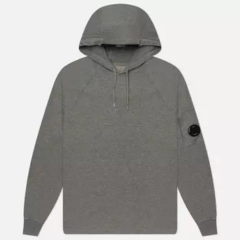 Мужская толстовка C.P. Company Light Fleece Hoodie Garment Dyed, цвет серый, размер XXL