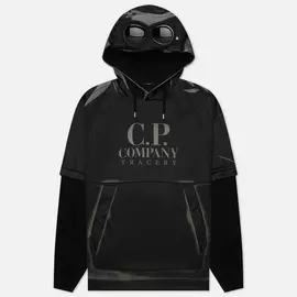 Мужская толстовка C.P. Company Tracery Goggle Hoodie, цвет чёрный, размер L