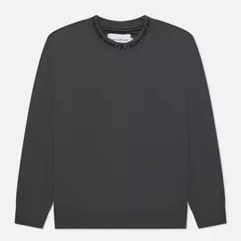 Мужская толстовка Calvin Klein Jeans Logo Jacquard Crew Neck, цвет серый, размер XXL