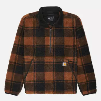 Мужская толстовка Carhartt Loose Fit Fleece Pullover, цвет коричневый, размер S