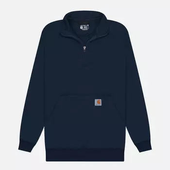 Мужская толстовка Carhartt Loose Fit Midweight Quarter-Zip Mock-Neck, цвет синий, размер XXL