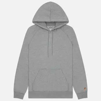 Мужская толстовка Carhartt WIP Chase 13 Oz Hooded, цвет серый, размер S