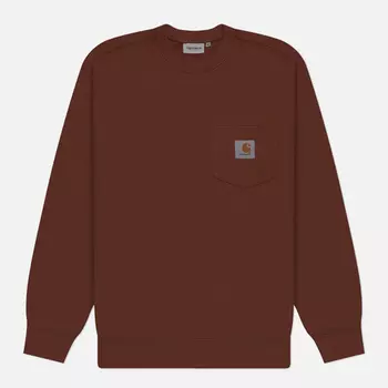 Мужская толстовка Carhartt WIP Pocket, цвет коричневый, размер XL
