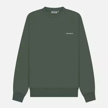 Мужская толстовка Carhartt WIP Script Embroidery Polycotton, цвет зелёный, размер XL
