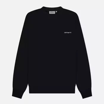 Мужская толстовка Carhartt WIP Script Embroidery Polycotton, цвет чёрный, размер M