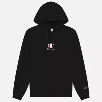 Мужская толстовка Champion Big C Logo Fleece Hoodie, цвет чёрный, размер XL
