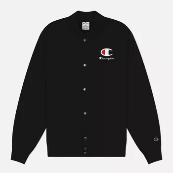 Мужская толстовка Champion Big C Logo Fleece Bomber, цвет чёрный, размер L
