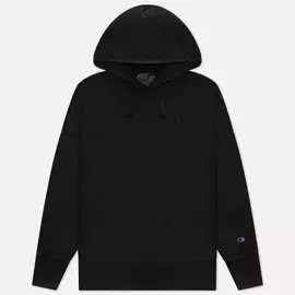 Мужская толстовка Champion Reverse Weave Script Logo Embroidery Hooded, цвет чёрный, размер XL