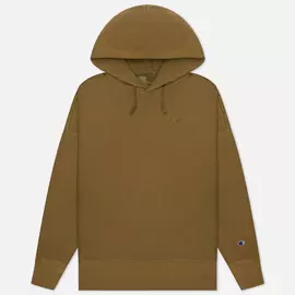 Мужская толстовка Champion Reverse Weave Script Logo Embroidery Hooded, цвет оливковый, размер L