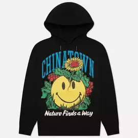Мужская толстовка Chinatown Market Smiley Planter Hoody, цвет чёрный, размер S