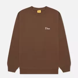 Мужская толстовка Dime Dime Classic Small Logo Crew Neck, цвет коричневый, размер XXL