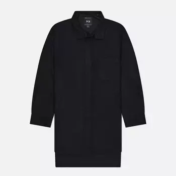 Мужская рубашка Y-3 Wool Flannel Overshirt, цвет чёрный, размер L