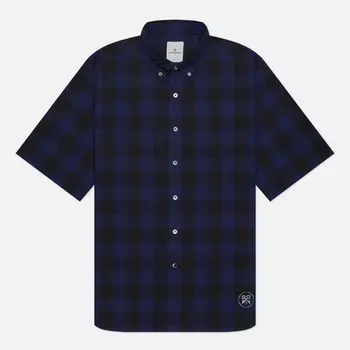 Мужская рубашка uniform experiment Yoke Logo Print B.D Big, цвет синий, размер XL