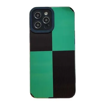 Зеленый кожаный мягкий силиконовый чехол для телефона Art Ins для Iphone 13 12 Pro Max 11 X XR Xsmax 7 8 Plus Shockp Защитный чехол Capa For iphone 13promax
