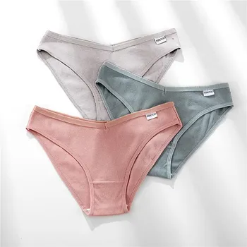 FINETOO модные трусики с V-образной талией, женские хлопковые трусы M-4XL, нижнее белье больших размеров, женские удобные трусы, женские трусики, нижнее белье M