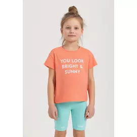 Футболка с принтом для девочек (красный, 92/ 2-3 YEARS)