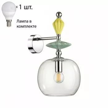 Бра Odeon Light Bizet с лампочкой 4893/1WB+Lamps E14 P45