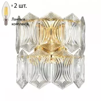 Бра Odeon Light Somala с лампочками 4918/2W+Lamps E14 Свеча