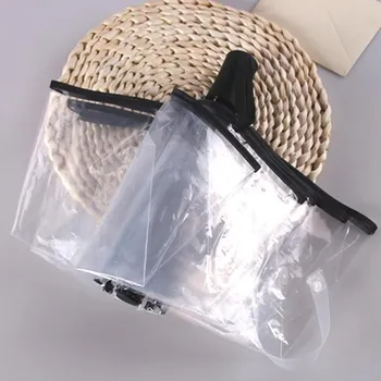 Прозрачный автоматический открытый и закрытый складной ветрозащитный зонт для путешествий, женский зонт от солнца и дождя, автоматический компактный ветрозащитный стильный мужской зонт красный