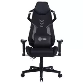Кресло Cactus CS-CHR-090BL игровое , черный эко.кожа пластик