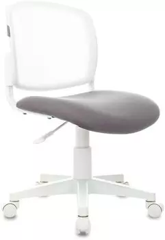 Кресло детское Бюрократ CH-W296NX/NEO-GREY белое TW-15 сиденье серый Neo Grey сетка/ткань крестов. пластик белый