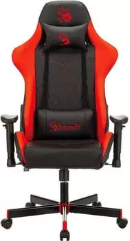 Кресло A4Tech BLOODY GC-870 игровое черный/красный ромбик эко.кожа с подголов. крестов. металл