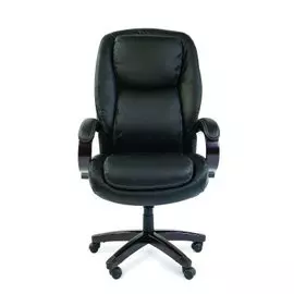 Кресло офисное Chairman 408 Chairman 7030084 кожа+PU, черное, до 150 кг